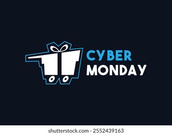 Ilustración vectorial del Cyber Monday. Vector de diseño plano. Eps 10.