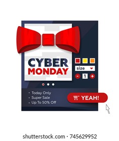 Vector Illustration for Cyber Monday Resembling a Product Card