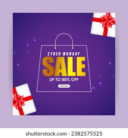 Vektorgrafik von Cyber Monday Sale Social Media Feed Template