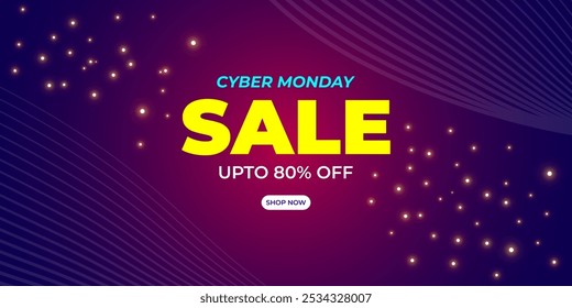 Vector illustration of Cyber Monday Sale social media template