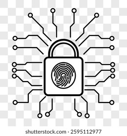 Vector illustration cyber security icon