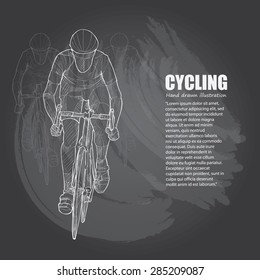 Vector illustration of Cycling