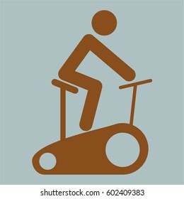 Vektorgrafik des Radfahrsymbol auf Braun
