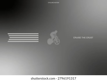 Vector illustration of a cycling poster design featuring a cyclist (Road bike) silhouette. perfect for bike race events, cycling community banners, sports promotions, fitness motivation, or wall art decor.