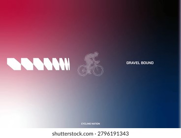 Vector illustration of a cycling poster design featuring a cyclist (Gravel Bike) silhouette. perfect for bike race events, cycling community banners, sports promotions, fitness motivation, or wall art decor.