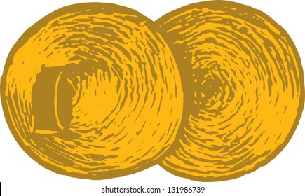 Vector illustration of cymbals