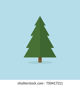 vector illustration of cypress tree. can use for any design nature or healthy topic, flat design, icon tree, green tree for natural background