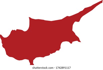 vector illustration of Cyprus map