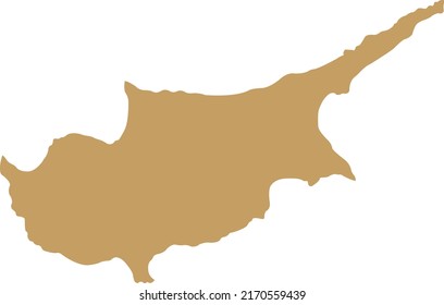 Mapa de la ilustración vectorial de Chipre