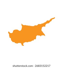 Ilustração vetorial do mapa de Chipre celebrando o Dia da Independência com bandeira