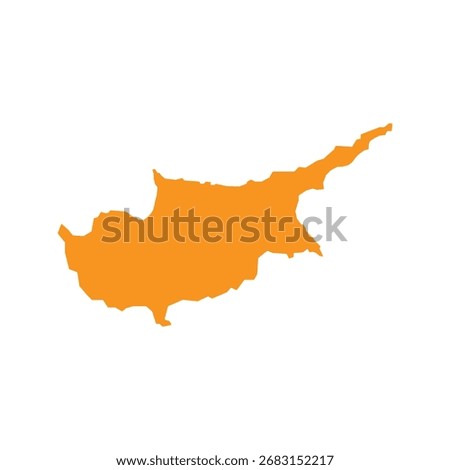 Vector illustration of Cyprus map celebrating Independence Day with flag