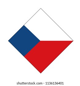 vector illustration of Czech flag