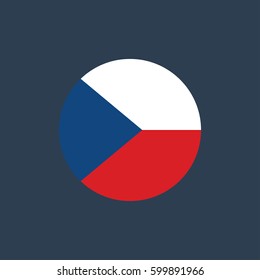 vector illustration of Czech Republic flag