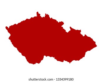 vector illustration of Czech Republic map