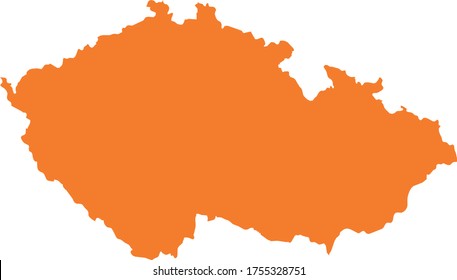 ilustración vectorial del mapa de la República Checa