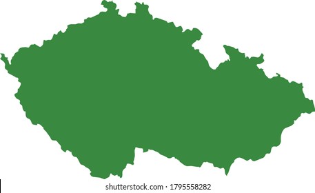 ilustración vectorial del mapa de la República Checa