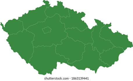 ilustración vectorial del mapa de la República Checa