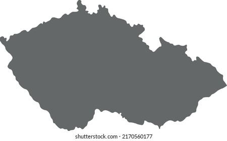Mapa de la ilustración vectorial de la República Checa