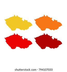 vector illustration of Czech Republic maps