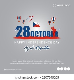 Vector illustration for Czeck republic independence day banner