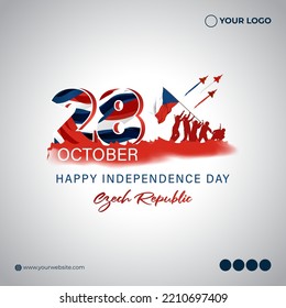 Vector illustration for Czeck republic independence day banner