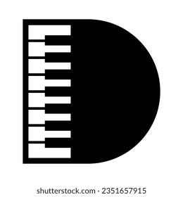 Ilustración vectorial del logotipo del piano D