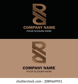 vector illustration of D and R badges combined into one good for brands, business cards, etc.