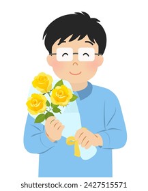 vector illustration of dad for father's day