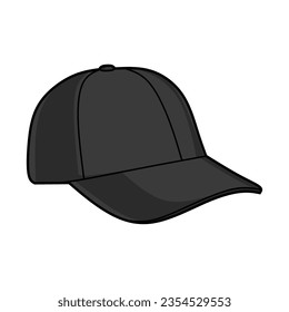 Vector Illustration of Dad Hat Cap Isolated with White Background