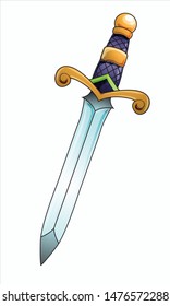 vector illustration of a dagger, EPS 10