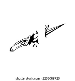  vector illustration of dagger tattoo concept