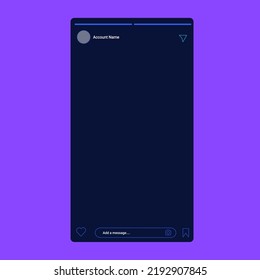 Vector Illustration daily activity user interface post template. Instagram stories.