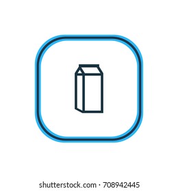 Vector Illustration Of Dairy Outline. Beautiful Meal Element Also Can Be Used As Milk  Element.