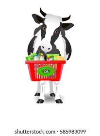 Vector Illustration. Dairy products.