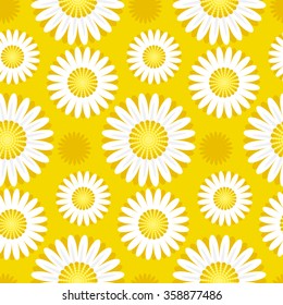 Vector Illustration Daisy Yellow Pattern Yellow Stock Vector (Royalty ...