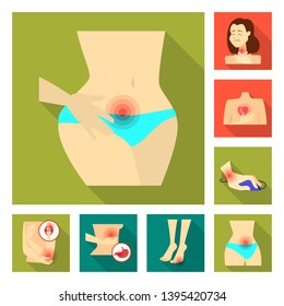 Vector illustration of damage and wound logo. Set of damage and rendering stock vector illustration.
