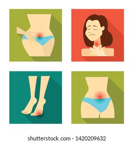 Vector illustration of damage and wound sign. Collection of damage and rendering stock vector illustration.