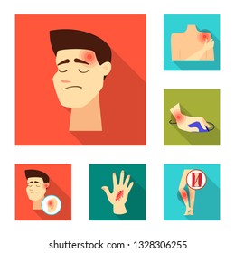 Vector illustration of damage and wound symbol. Set of damage and rendering vector icon for stock.