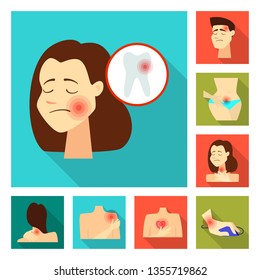 Vector illustration of damage and wound symbol. Set of damage and rendering stock symbol for web.