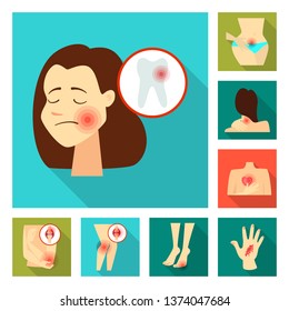 Vector illustration of damage and wound symbol. Set of damage and rendering stock symbol for web.