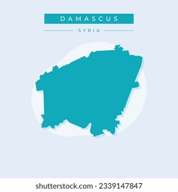 Vector illustration vector of Damascus map Syria
