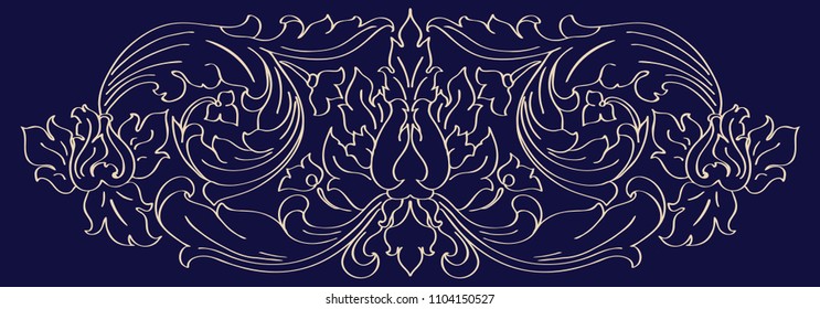 Vector illustration. Damask floral pattern. luxury texture for wallpapers.