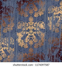 Vector illustration. Damask  floral pattern. luxury texture for wallpapers, fabric patterns Baroque. Grunge Elements.