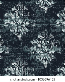 Vector illustration. Damask grunge floral pattern. luxury texture for wallpapers, fabric patterns Baroque