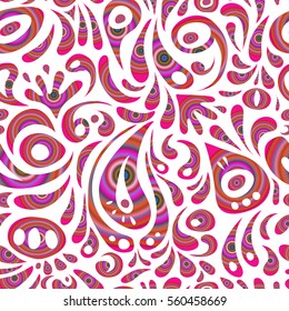 Vector illustration. Damask seamless doodle pattern.