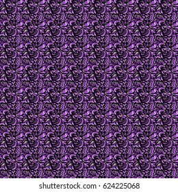 Vector illustration. Damask seamless doodle background pattern.