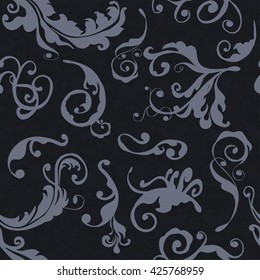 Vector illustration. Damask seamless floral pattern.