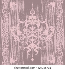 Vector illustration. Damask seamless floral pattern.