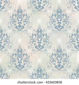 Vector illustration. Damask seamless floral pattern.