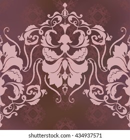 Vector illustration. Damask seamless floral pattern.